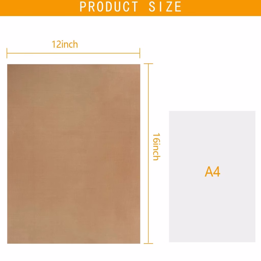 hoja Lámina de PTFE resistente al calor para prensas térmicas 30 x 40 cm