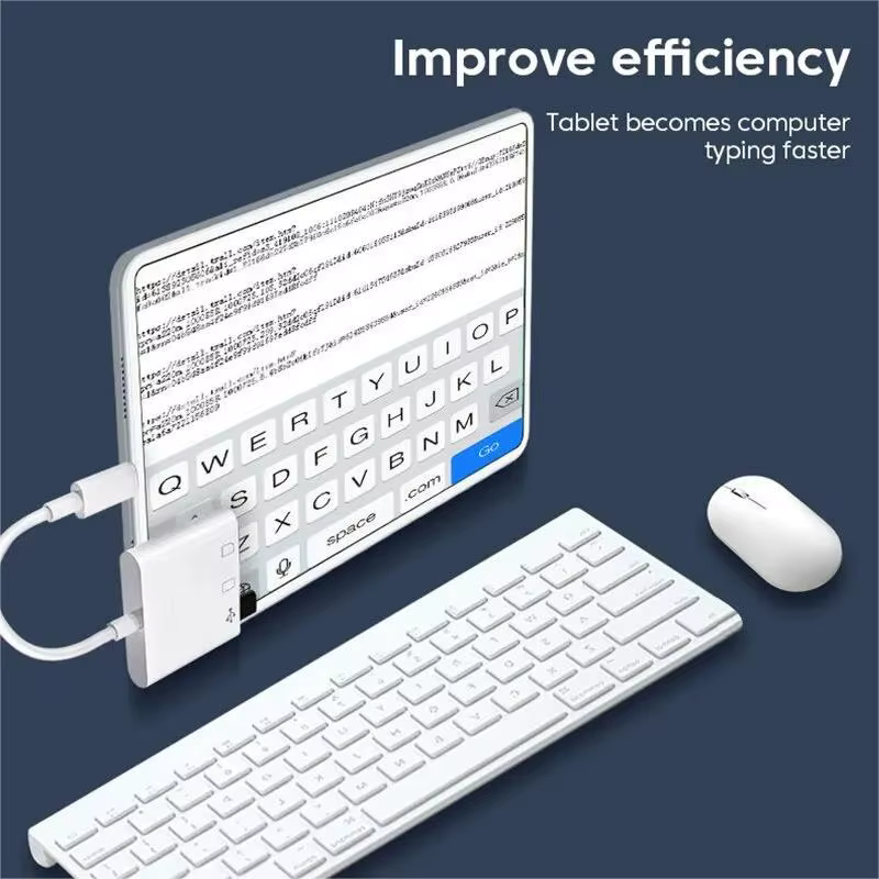 Adaptador USB-C 3 en 1, lector de tarjetas de memoria TF/SD, conector OTG USB-C USB