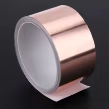 Cinta adhesiva de lámina de cobre de doble conductividad de 50 mm x 5 metros largo