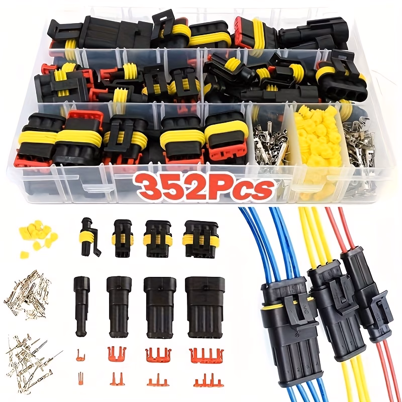 Kit de Conectores de Cableado para Coche y Moto - Juego de Conectores Rápidos de 1/2/3/4 Pines