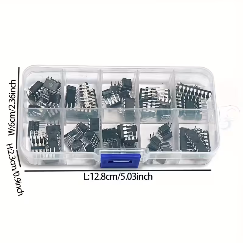 circuitos integrados de chips un surtido NE555, LM393, UA741, PC817, ULN2803, LM324, LM386, ULN2003, NE5532, LM358)