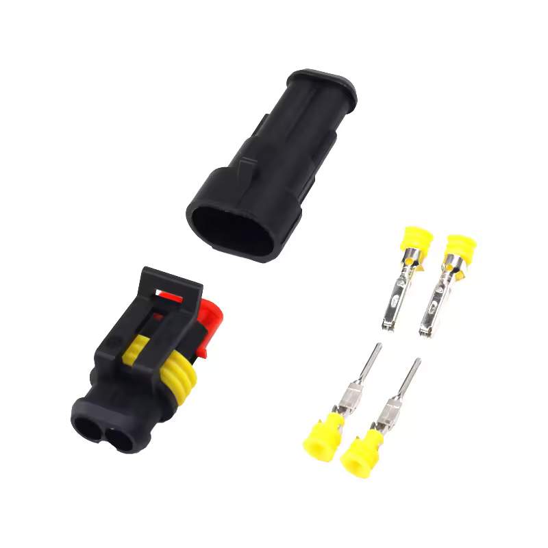 conectores de cables eléctricos sellados e impermeables de 2 pines para automóviles