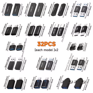 daptadores USB-C a USB 3.0 y USB a Micro-B OTG | ABS brillante, voltaje de funcionamiento ≤36V, adecuado para dispositivos sin batería, smartphones Android, tablets 