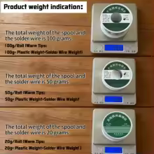 estaño para soldar 0,8 mm 1,0 mm 50 g Alambre de Estaño