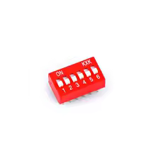 interruptor DIP vertical rojo deslizantes 6 vias por unidad