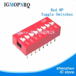 interruptor DIP vertical rojo deslizantes 8 vias por unidad