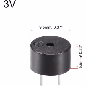 zumbadores pasivos 12085 de 12 mm x 8,5 mm con resistencia de 42 Ω para Arduino.