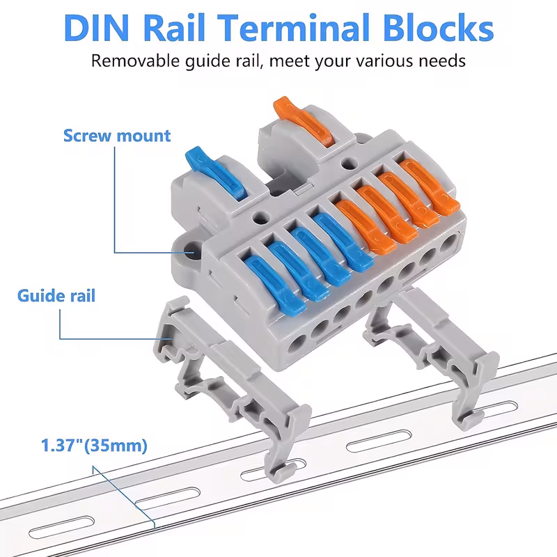 Bloque de Terminales de Conexión Rápida Multifunción con Montaje en Riel Conector de Cable Desmontable 428G/4210G