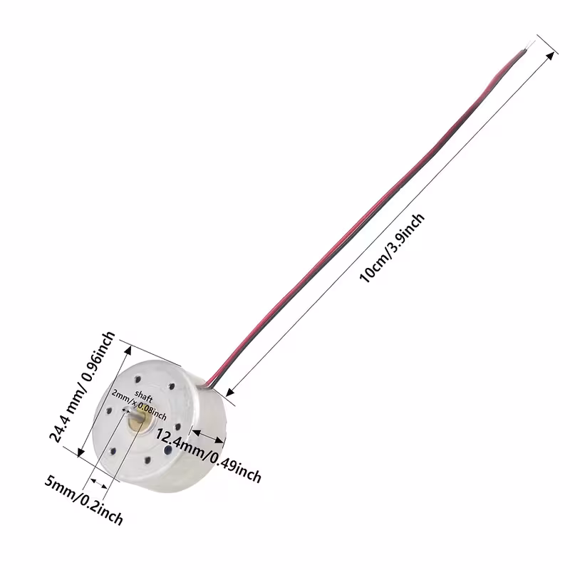 Motor DC Mini Voltaje: CC 5V; Velocidad nominal: 6000 RPM