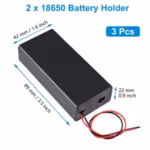 porta bateria de lition 2 pilas 18650 con cable con interruptor