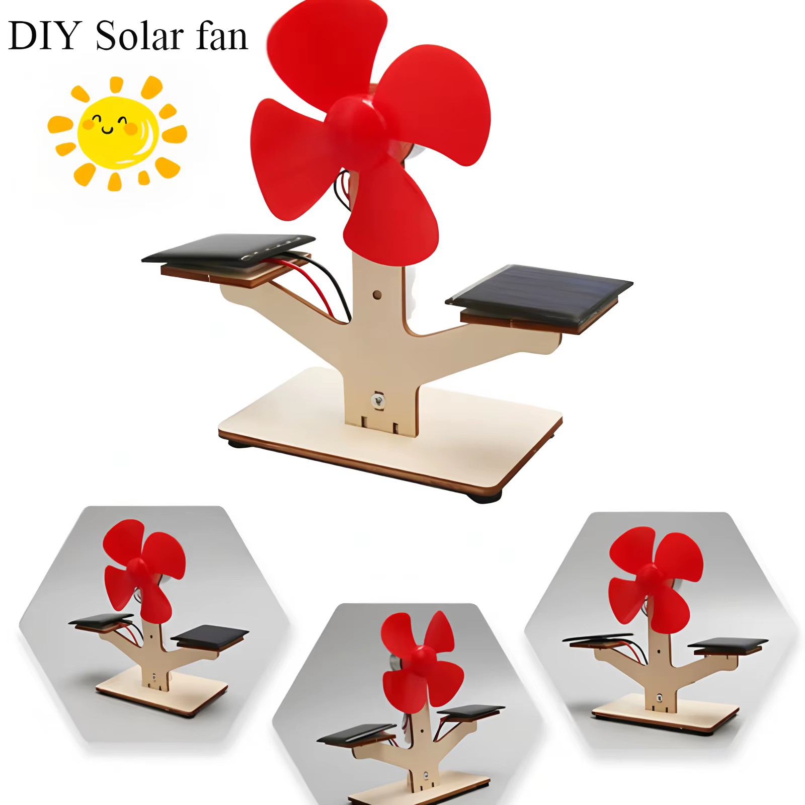 Ventiladores solares, maquetas de bricolaje