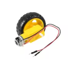 motor TT DC 3-6V con reductor, doble eje, 200 RPM, relación 1:48, con kit de ruedas y neumáticos para Arduino