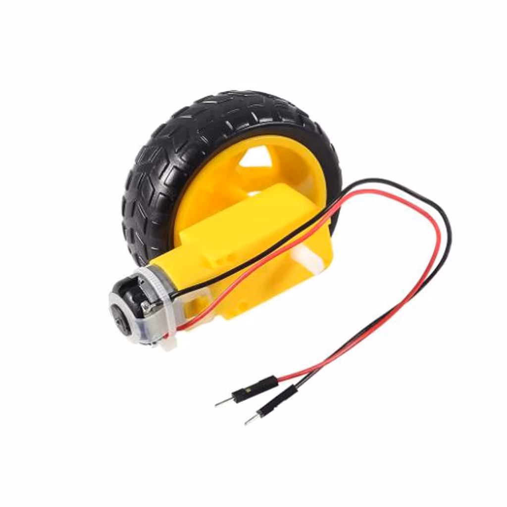 motor TT DC 3-6V con reductor, doble eje, 200 RPM, relación 1:48, con kit de ruedas y neumáticos para Arduino